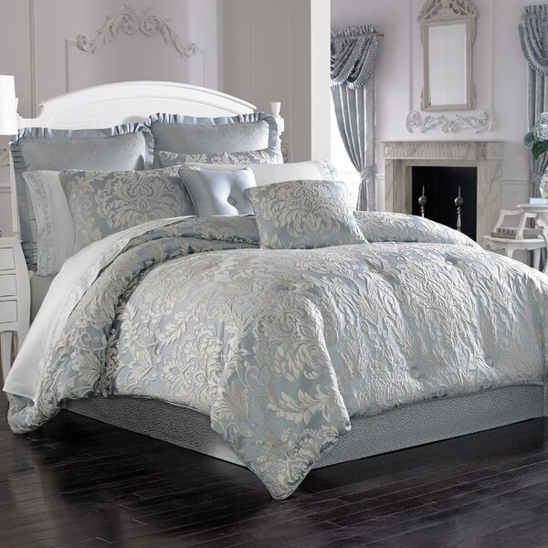 Marco French Blue Traditional 4 Piece Comforter Set 